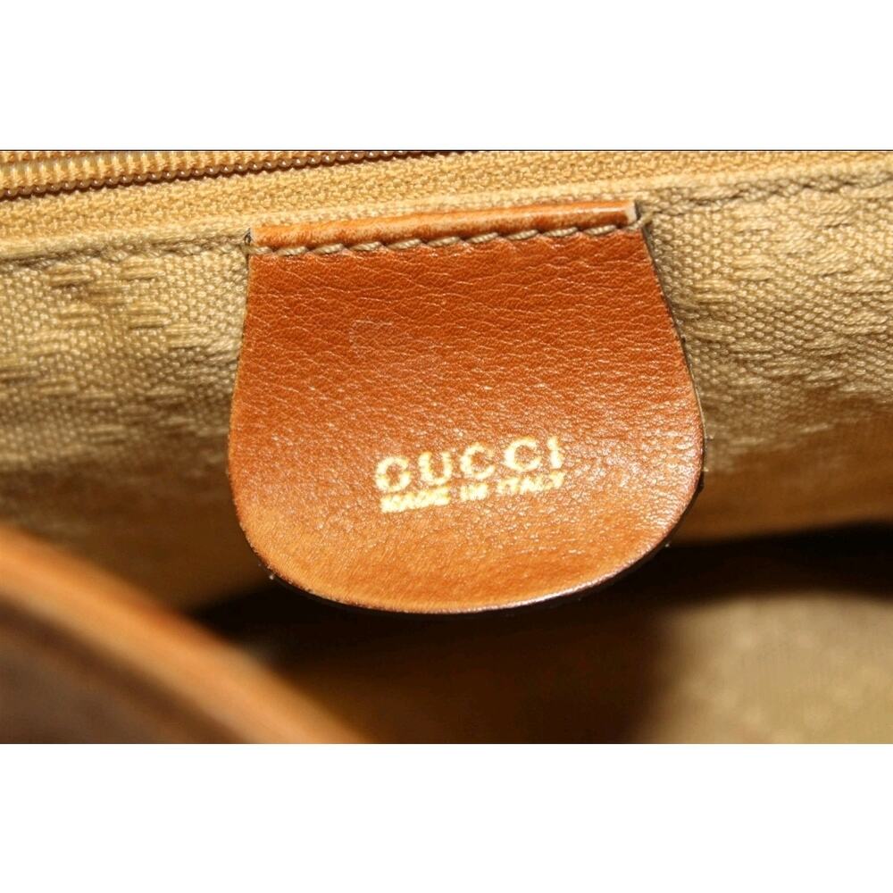 Gucci Italy Bamboo Leather Backpack Pony Style Daypack Bag - Picture 4 of 15